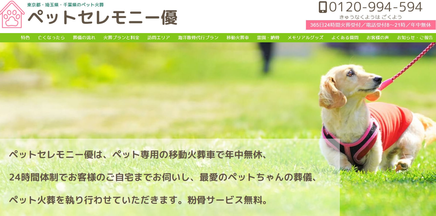 荒川区でおすすめのペット火葬業者ペットセレモニー優