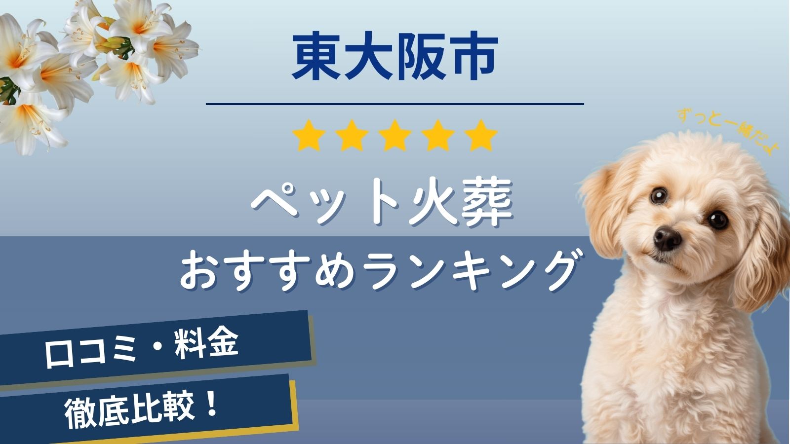 【ペット火葬】東大阪市で高評価な5社口コミランキング!料金やレビューまとめ