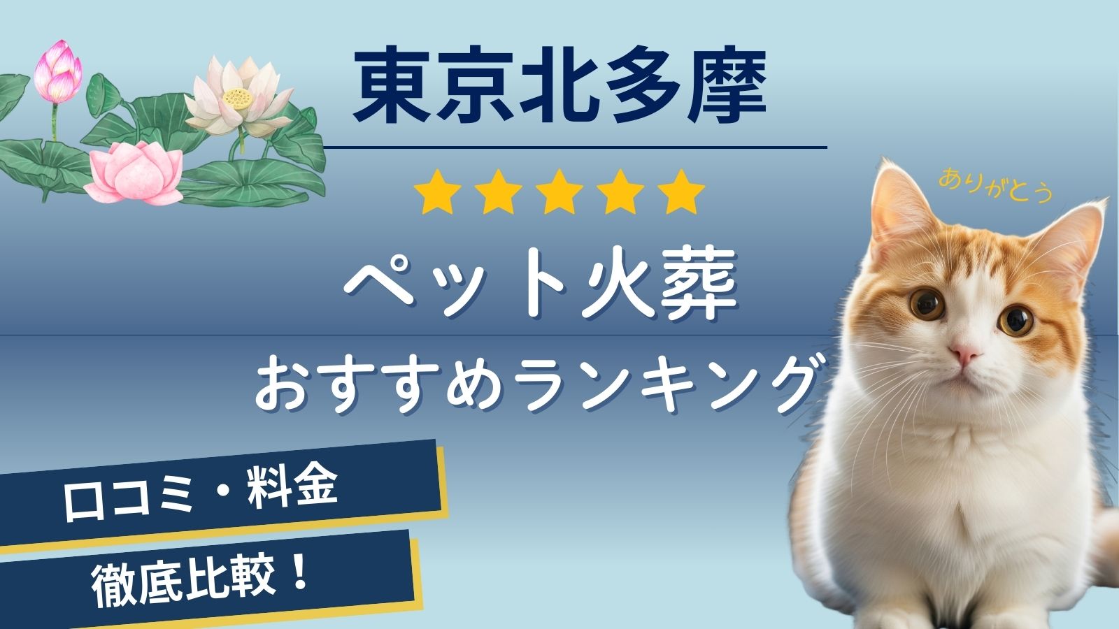 【ペット火葬】西東京市・北多摩エリアのおすすめ葬儀社口コミランキング5選！料金や評判比較