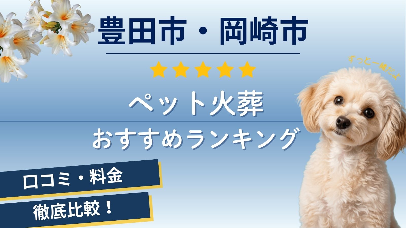 豊田市・岡崎市のペット火葬口コミ評判ランキング7選