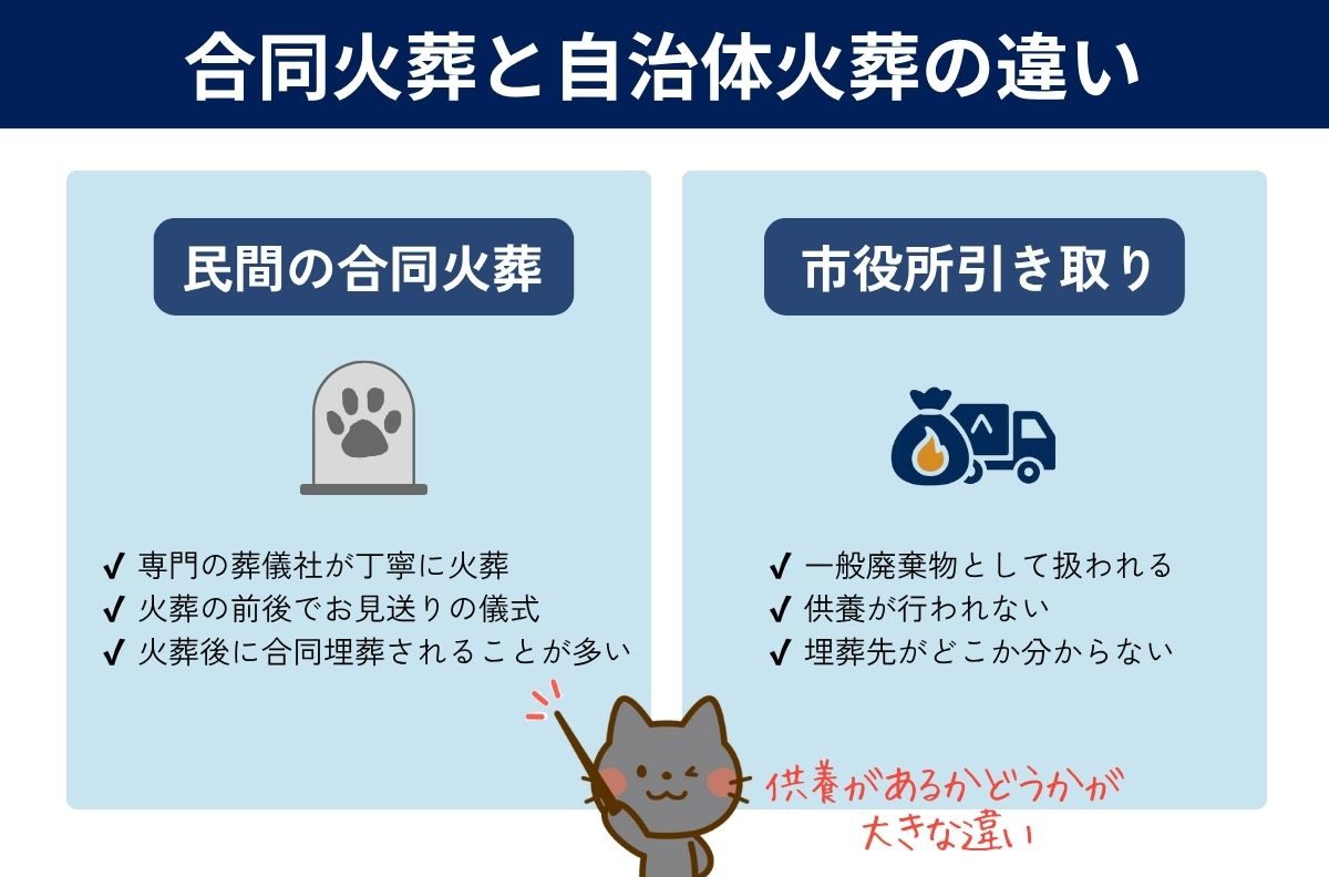 合同火葬と市役所の違い